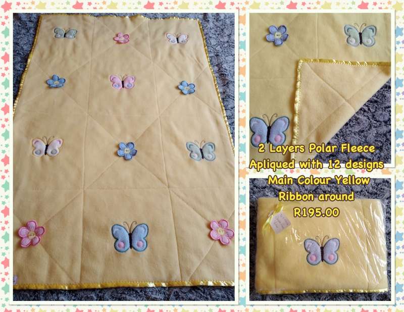 2 LAYER EMBROIDERED FLEECE BABY BLANKET