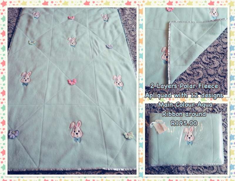 2 LAYER EMBROIDERED FLEECE BABY BLANKET