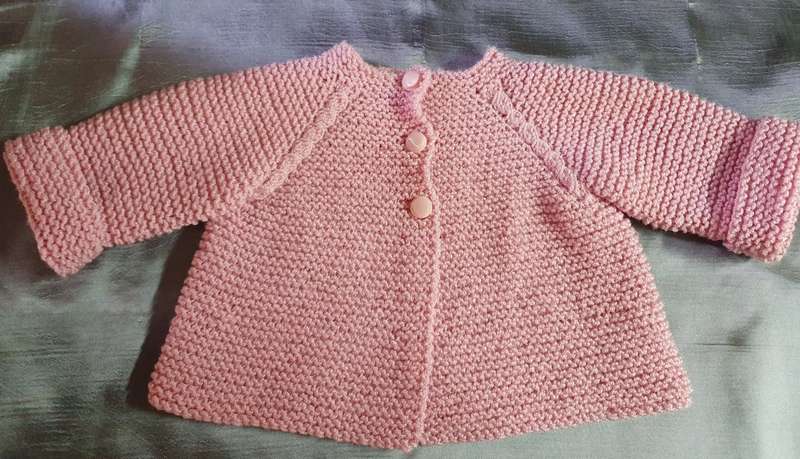 KNITTED BABY ROMPER AND JACKET SET - NEWBORN TO 2 MONTHS+