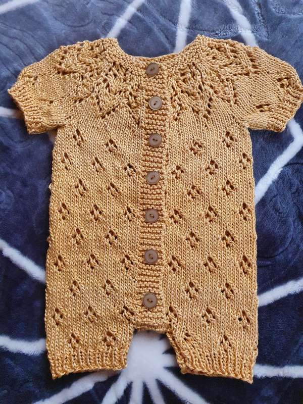 KNITTED BABY ROMPER AND BOOTIES - NEWBORN TO 2 MONTHS+
