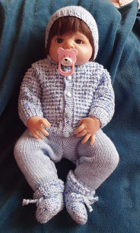 KNITTED BABY MATINEE SET - NEWBORN TO 2 MONTHS