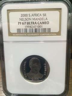 PF67 ULTRA CAMEO MANDELA 2000 NGC PROOF R5