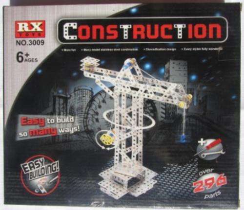 TOWER CONSTRUCTION CRANE DIY 296 Piece Model Constuction Set, Similar to Meccano.