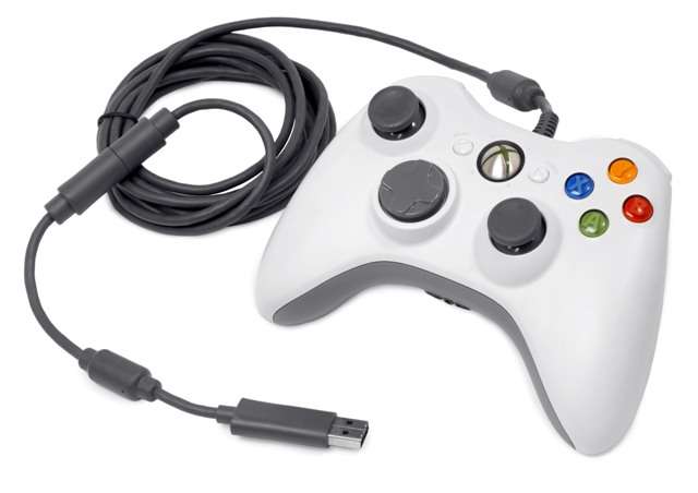 Microsoft XBOX 360 Wired White Controller.