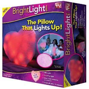 New Bright Light Pillow Pink Heart As Seen On TV