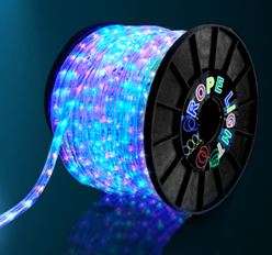 100 Meter MultiColour Rope Light Including controller box with 8 functions