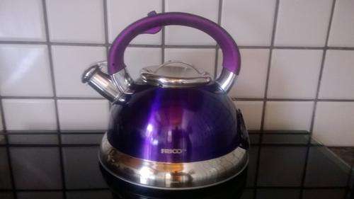 3,0 Litre Acrylic Funky Coloured,Energy Saving Whistling Kettle-Purple,Red,Blue or Green