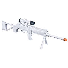 Sniper Rifle Gun with Rumble Feedback for Nintendo Wii White
