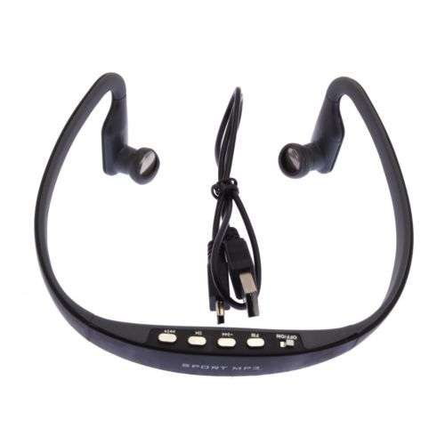Sport Wireless Running FM and MP3 Music Player TF/ Micro SD Card Neckband Design Headset