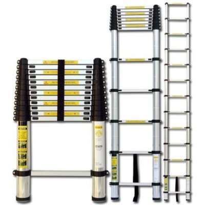 Telescopic Ladder 3.8m Exendable Aluminium Multi Purpose Ladder FREE SHIPPING!