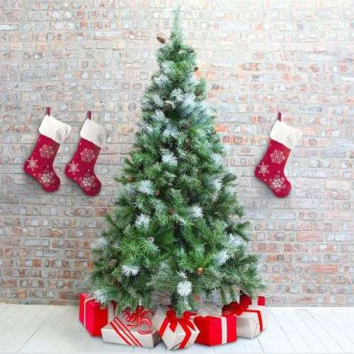 2.1m Christmas Tree with Pine Cones - Read description
