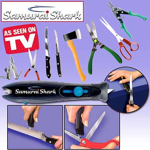 Samurai Shark Knife SHARPENER As Seen On TV ONLY sharpener that sharpens serrated Knives