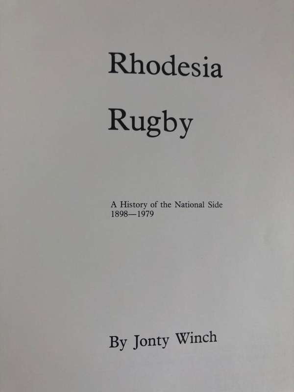 Rhodesia Rugby - Jonty Winch