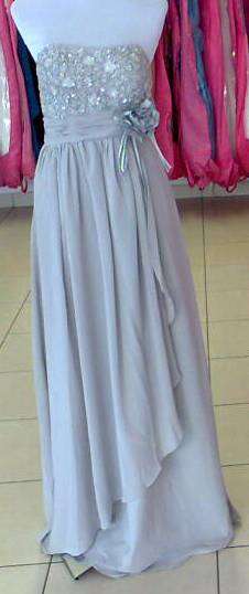 Grey chiffon dress Size 12.