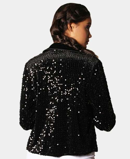 Ladies short Blazer Sequins Black `FREE SHIPPING`