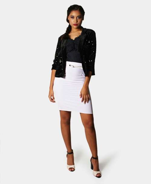 Ladies short Blazer Sequins Black `FREE SHIPPING`