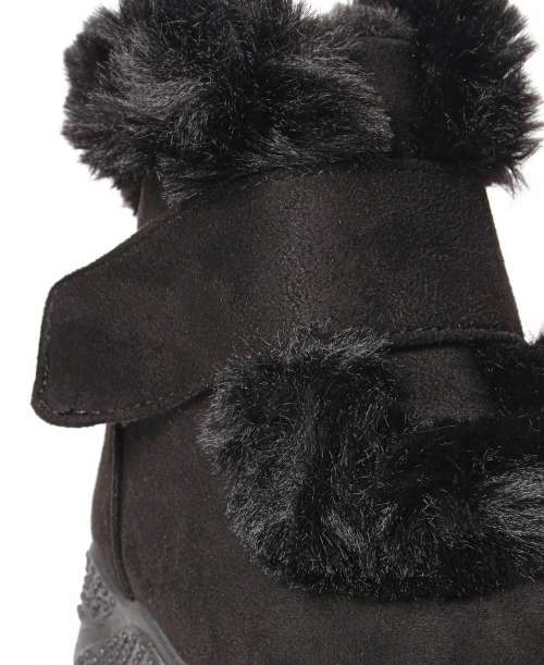 *SALE* Ladies Velcro Strap Ankle Boots Black