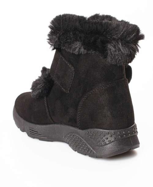 *SALE* Ladies Velcro Strap Ankle Boots Black