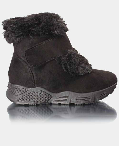 *SALE* Ladies Velcro Strap Ankle Boots Black