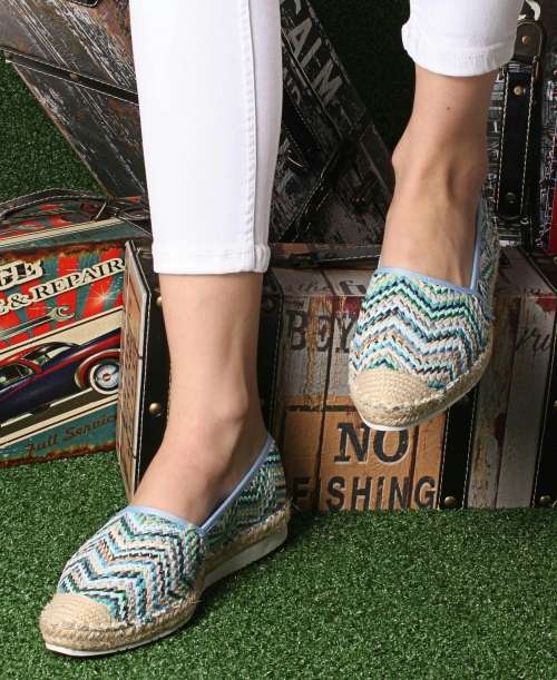 Printed Espadrille Pumps