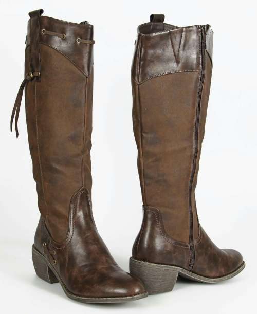 Ladies Knee High Boots Brown