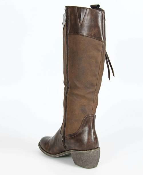 Ladies Knee High Boots Brown