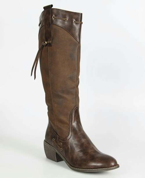 Ladies Knee High Boots Brown