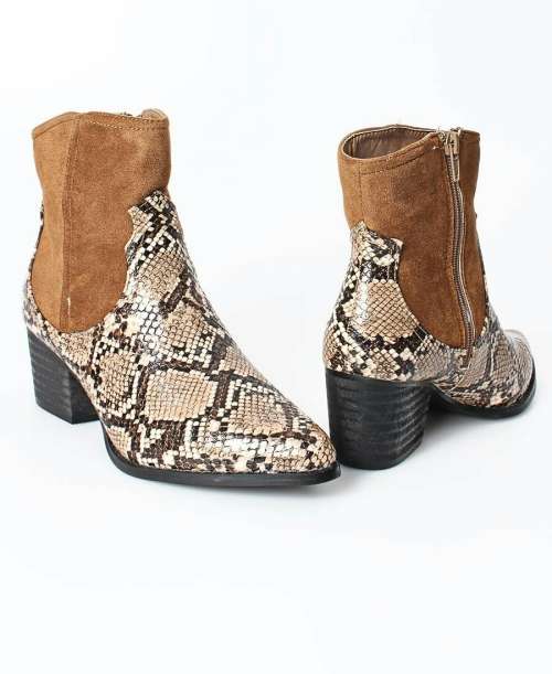 Ladies Ankle Boots Beige