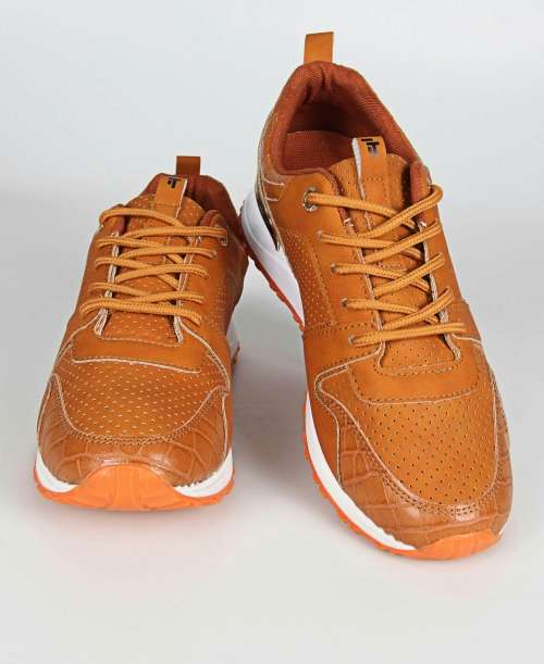 Ladies Nova Pin Punch Sneakers Tan