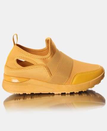 Ladies Casual Sneakers Mustard