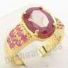 10k Yellow Gold Plated Ruby Ring