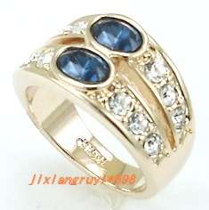 18kRGP Yellow Gold Sapphire Ring