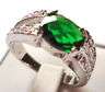 14k White Gold Emerald Ring