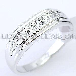 18k GP White Gold Cz Ring