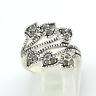 Cz Gem Branch Shaped 18k GP Ring