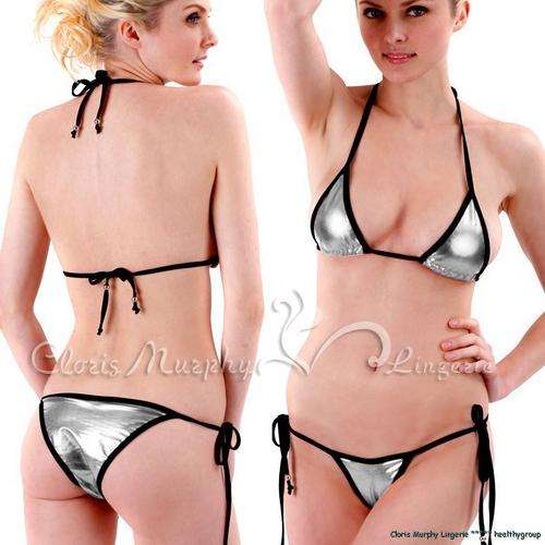 Metallic Bikini Silver Swimwear