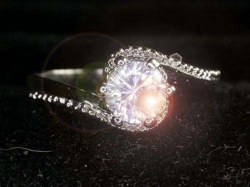 14k GEP Simulated Diamond Ring