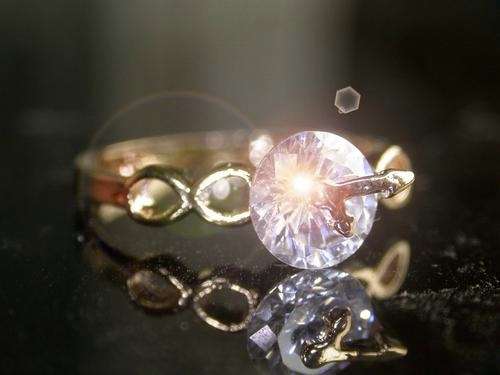 14k GEP Simulated Diamond Ring