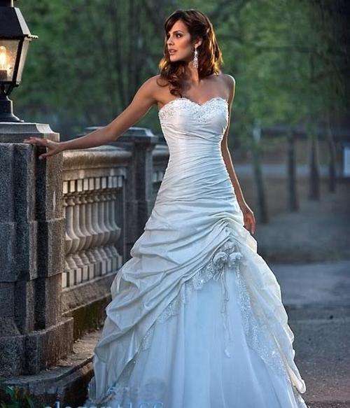 A-Line Lace up Wedding Dress Size 10, Freeshipping