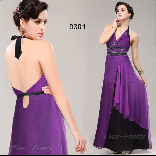 Purple halter Evening Dress/ Matric / Formal Dress Freeshipping