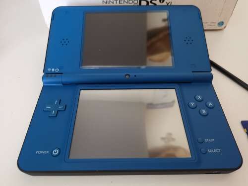 Nintendo DSi XL (Blue) and DS Game