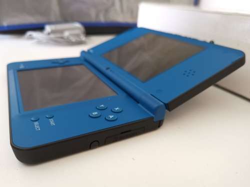 Nintendo DSi XL (Blue) and DS Game