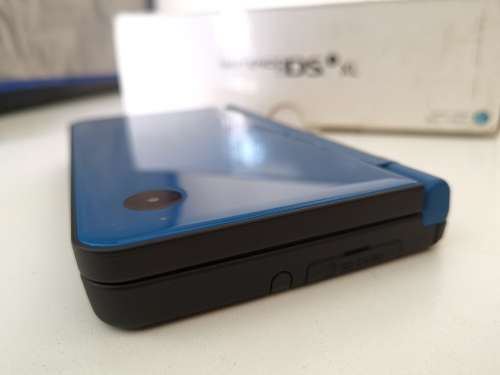 Nintendo DSi XL (Blue) and DS Game