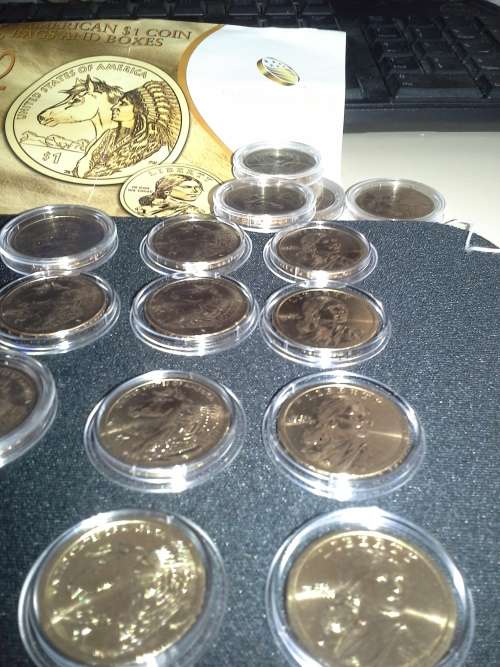 2012 Native American $1 Mint state coins in Non-PVC capsules, 40 Available, bid per coin