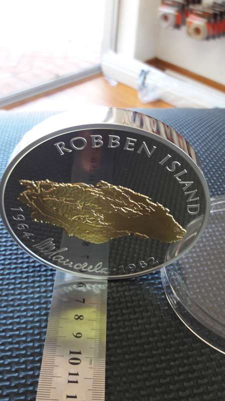 1Kilo PURE SILVER Mandela Robben Island medal,  please see pictures and read description.