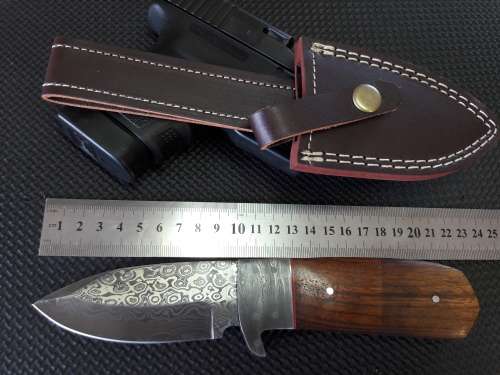 DAMASCUS Hand Made Knife, NEW Design, a MUST for any knife collector.