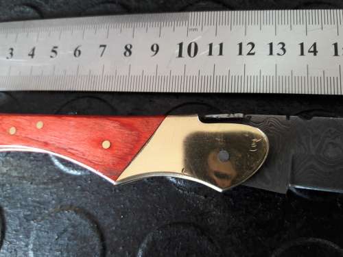 Handmade DAMASCUS  Folding Knife. Please study pictures for detail. Crazy R1 start, No reserve.