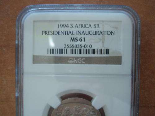 Mandela Presidential Inauguration NGC Graded R5 MS61 Build your set