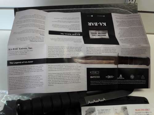 KA-Bar 1214 USA Made Knife, please visit the KA-Bar website for all specifications on this knife.
