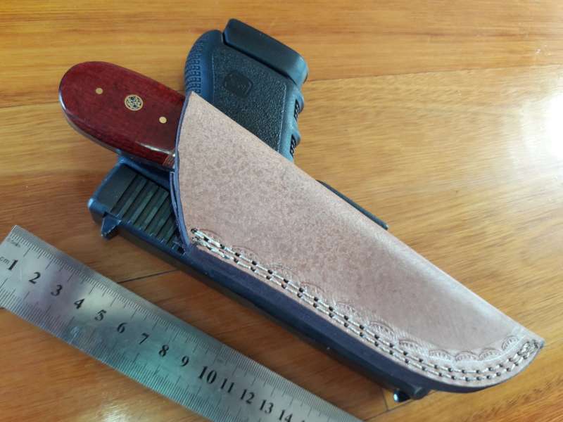Handmade DAMASCUS Steel Knife, MICARTA and Camel Bone handle scales. Crazy R1 start, No reserve.